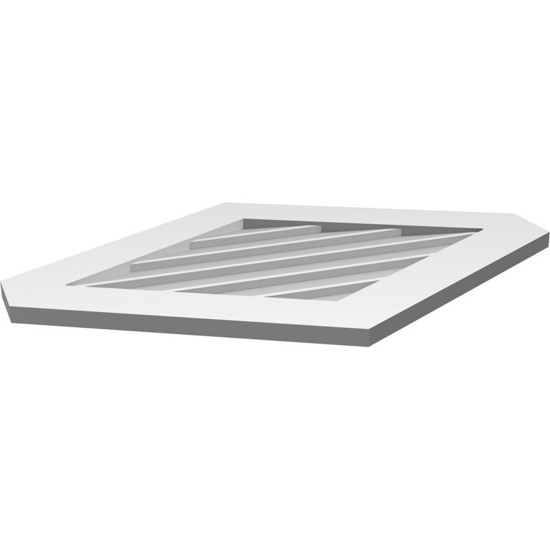 Ventilé vertical à pignon vertical 7/12 po, H 1 po x l 34 po x L 24 po