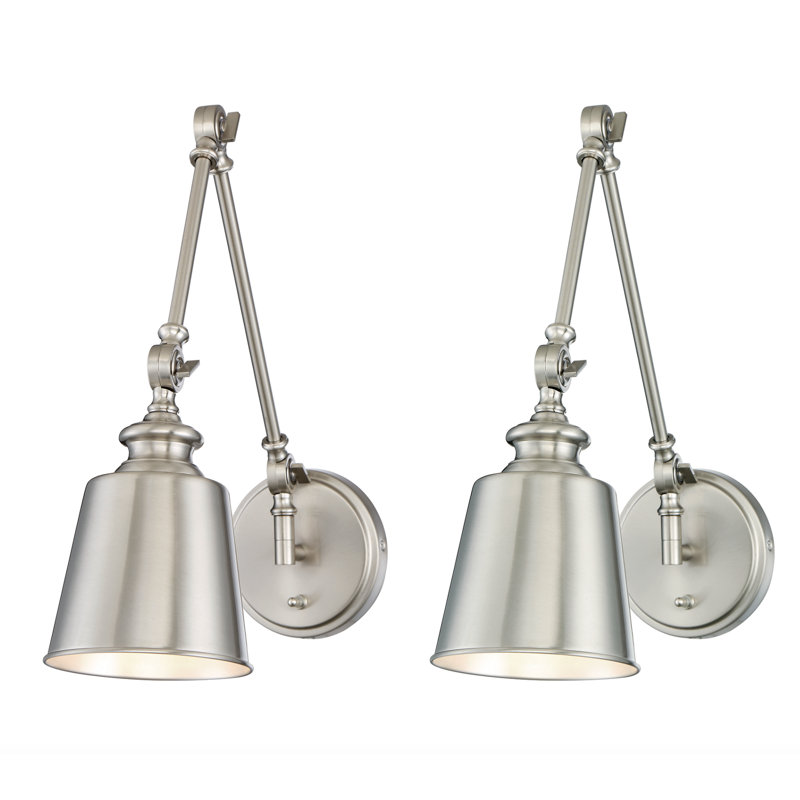 Bras pivotant à 1 lumière à intensité variable en nickel brossé Richwood, Nickel brossé