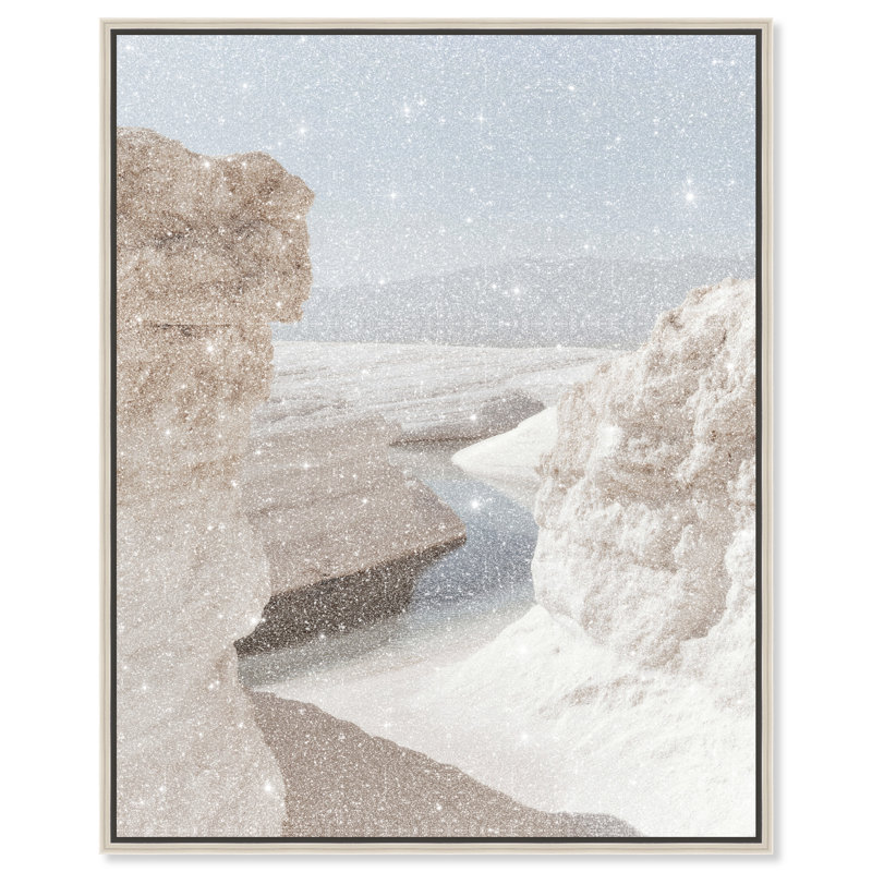 Desert Sapphire Print by Oliver Gal, 25"H x 21"W, Silver Floater Frame
