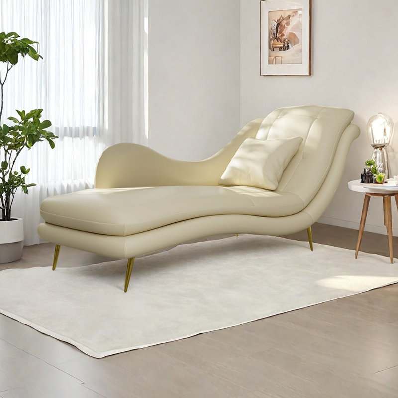 Chaise longue Robichaux , Orienté à droite, Beige