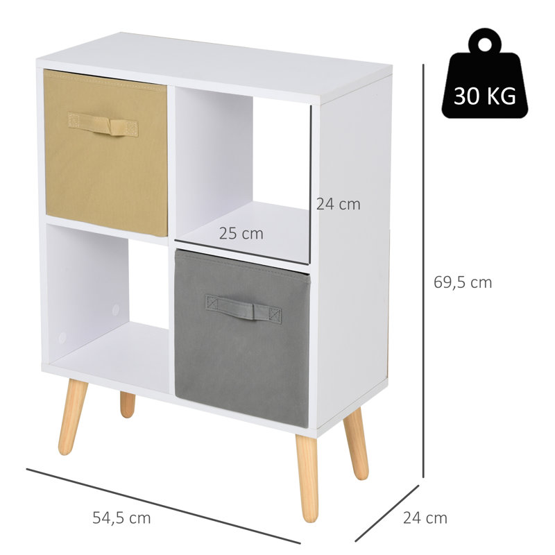 Sybil 2 -Drawer 2 -Shelf Storage Cabinet
