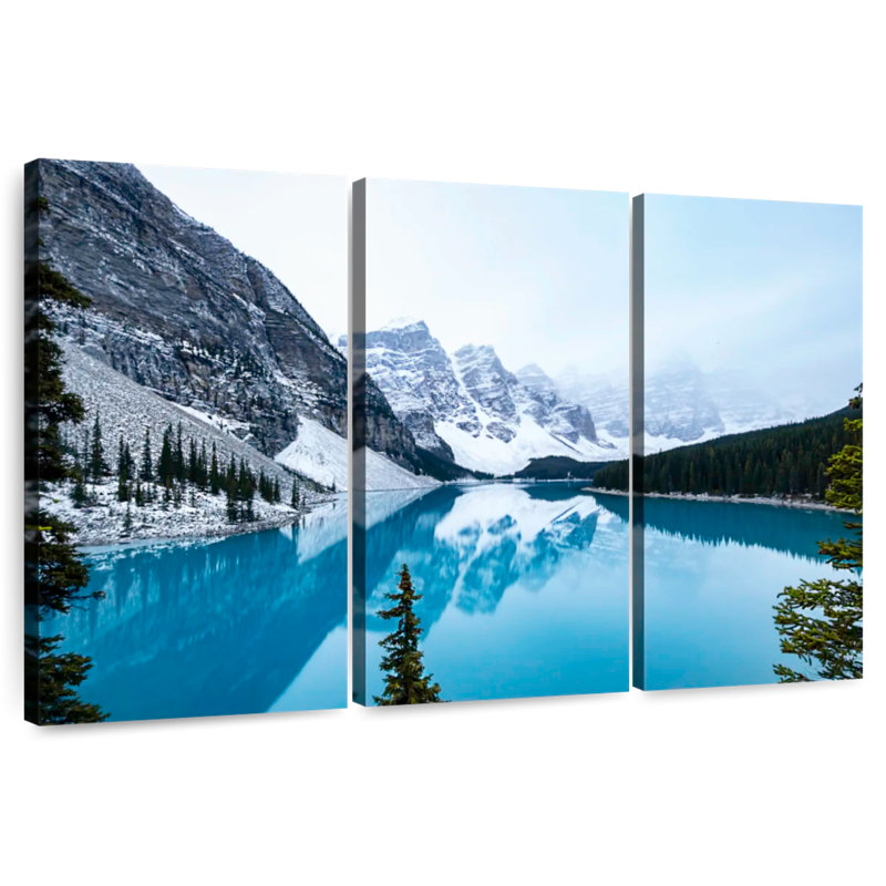 Alvord Moraine White Winter, 42" H x 65" W