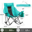 Fauteuil de camping berçant surdimensionné pliable pour l'extérieur avec porte-gobelet, support 400 lb-158032306