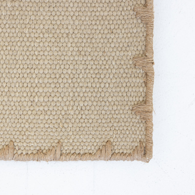 Sag Harbor Flatweave Wool Dhurrie Rug, Rectangle 12' x 15', Beige