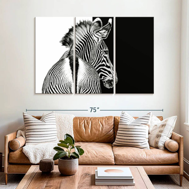 Brampt Zebra Contrast, 42" H x 65" W