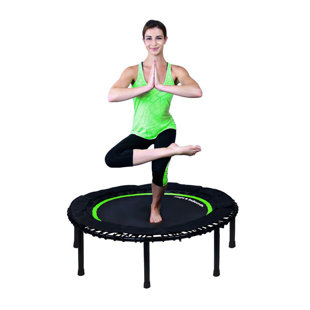 Barre de stabilité réglable de 40 po avec trampoline de forme physique de 40 po LEAPS & REBONDDS, rouge