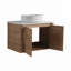 Meuble-lavabo moderne de 60 pouces avec lavabo SMC, grand rangement, tiroirs à fermeture en douceur, portes en rotin et pieds en pin robuste-118401332