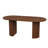 70.8" Oval Dining Table For 4 6 Person Kitchen Table With Semi-Cylindrical Legs Base Large Modern Farmhouse Wooden Dinner Tables For Kitchen Dining Living Room Walnut