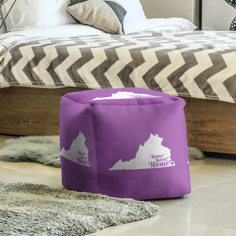 Repose-pieds à cubes norfolk, Violet