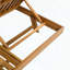 Chaise longue en bois d'acacia avec 4 positions d'inclinaison et coussin gris foncé résistant à l'eau-869207423