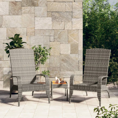 Chaise de patio en rotin poly Adirondack
