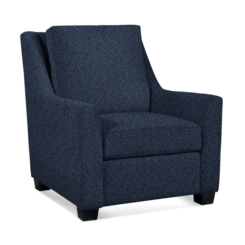 Upholstered Accent Chair, Black, Basic Navy; 0317-61