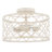 Haltwhistle 3-Light Semi Flush Mount with White Metal Shade