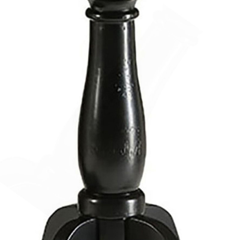 Table d'appoint noire avec piédestal tourné, Noir