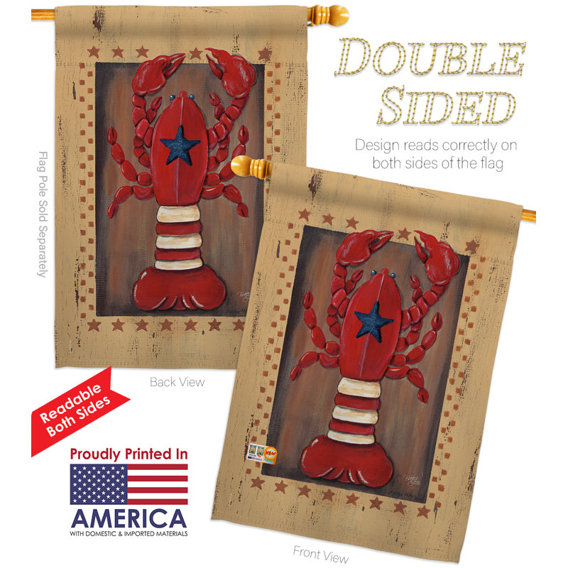 Double Sided 40'' H x 28'' W Polyester Flag Set