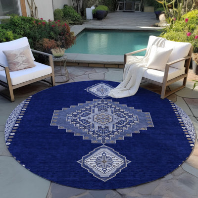 Tapis intérieur / extérieur bleu Elira 