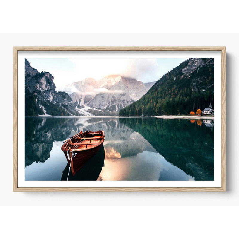«Come Away», Bois naturel, Reproduction encadrée d'une seule photo avec pass, H 38 po x l 50 po
