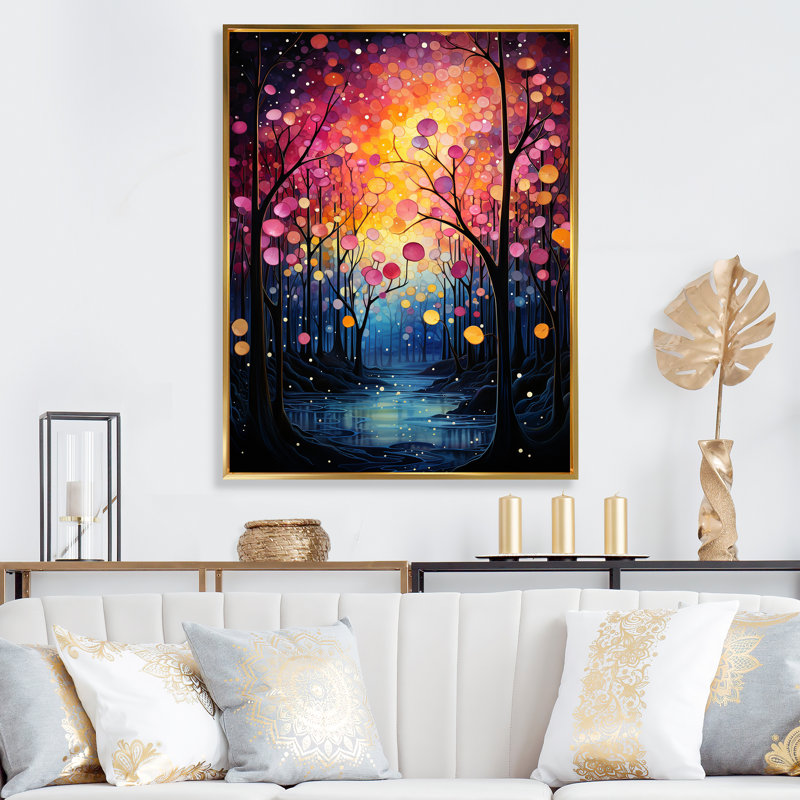 Antiville, portrait de femme rétro Mid-Century V - impression, 44" H x 34" W, Cadre flottant doré