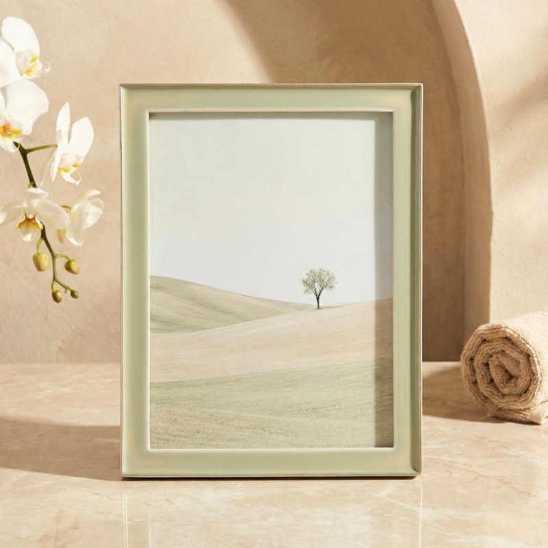 "Elyra" 5x7 Enamel Frame, Light Green, 5X7