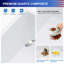 Évier de service 24 "en composite de quartz blanc, cuve simple encastrée avec accessoires