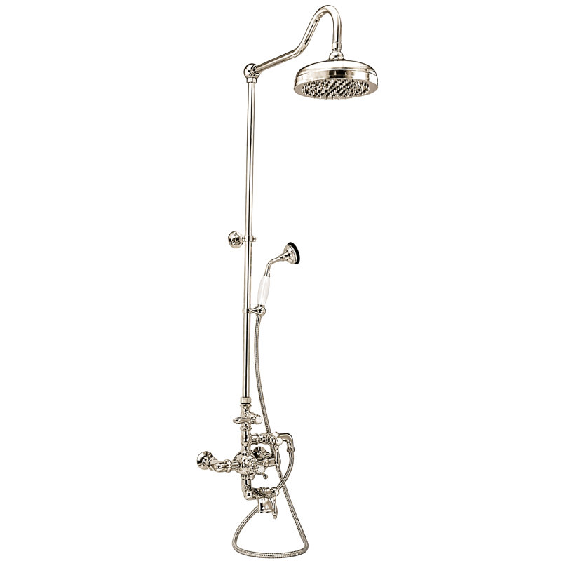 Système de douche et baignoire thermostatique Exposed de Strom Living, Nickel poli