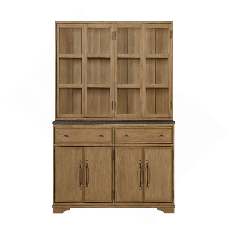 Armoire 2 pièces (bahut et buffet), Havane clair