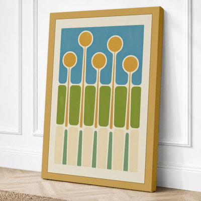 Modernist Stem Garden Botanical - Wrapped Canvas