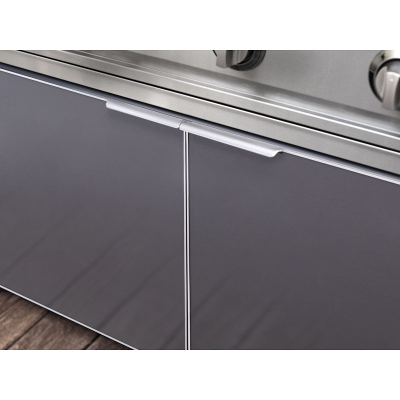 Ensemble d'armoires d'extérieur en aluminium 7 pièces avec barbecue au gaz naturel 33 po Performance