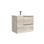 Menta 28.0" Wall Mounted Single Bathroom Vanity In Natural Oak With Ceramic Top