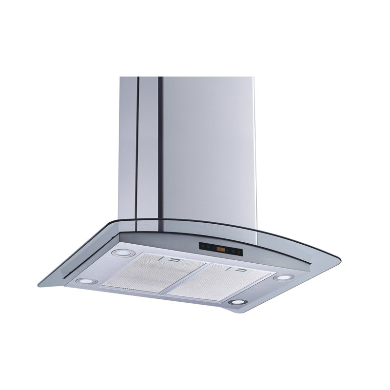Hotte pour îlot de cuisine convertible 36 po 600 CFM H101B Series en acier inoxydable avec filtre inclus