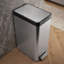13-Gallon Stainless Steel Slim Step Trash Can With Bifold Lid-1462412722