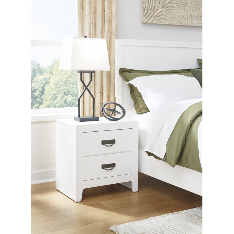 Lit à panneau, commode et table de chevet Binterglen, Grand lit