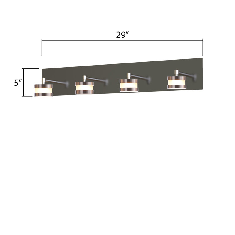 Clandown 4 - Light Dimmable LED Vanity Light, Nickel