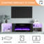 Meuble audio-vidéo flottant Bhhatu Highgloss avec foyer électrique et 2 bibliothèques-1482292245-1482292240