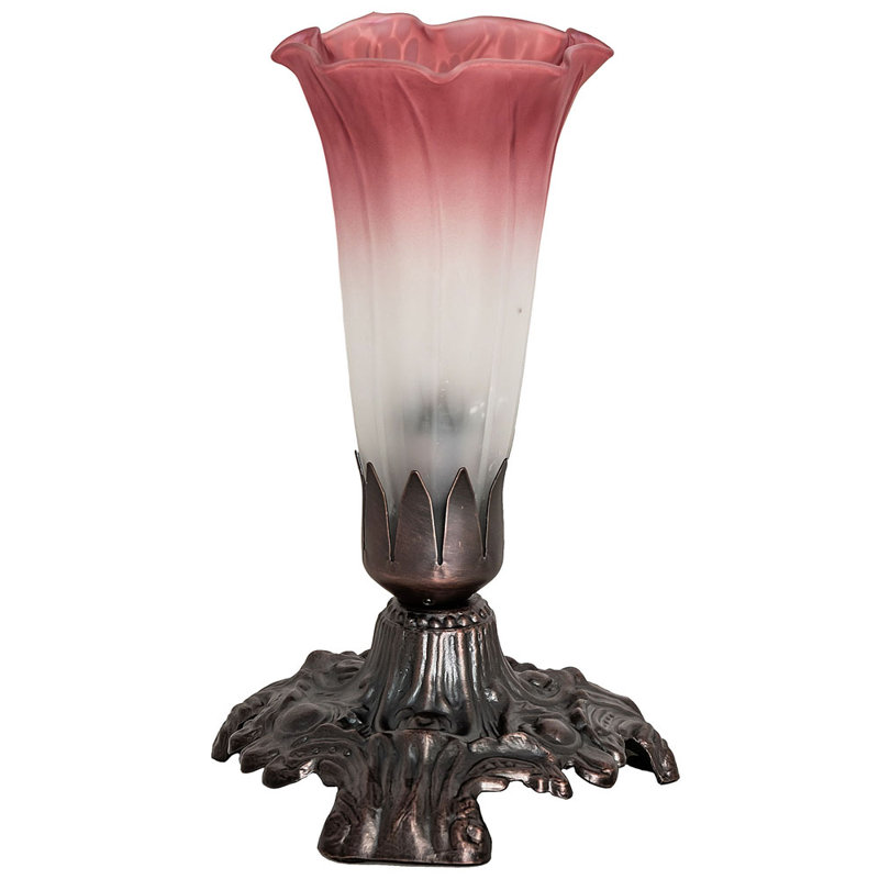 Jerin Metal Torchiere Lamp, Pink/White