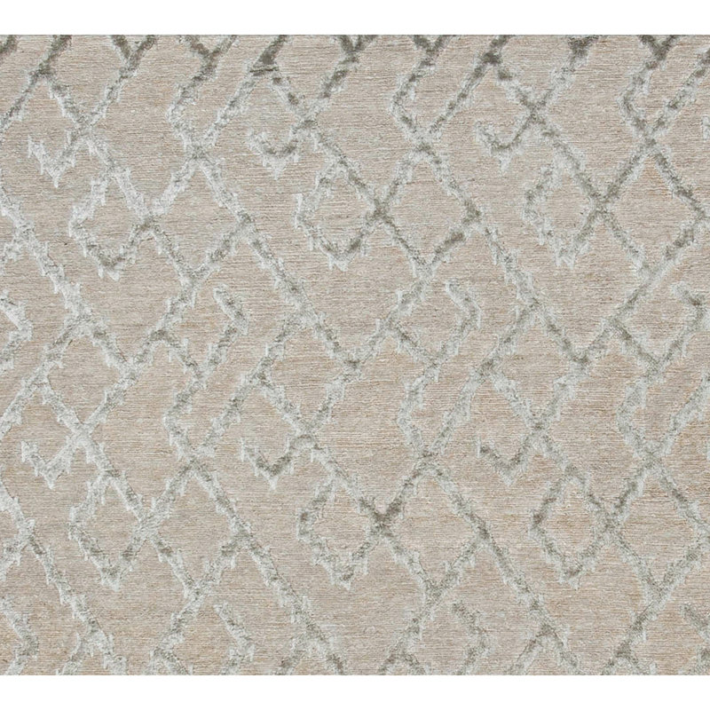 Himalayan Geometric Area Rug in Beige/Gray, Rectangle 9' x 9'8"