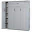 Lit double avec tablettes, garde-robe, lumières à DEL - gris-750729875-750729869