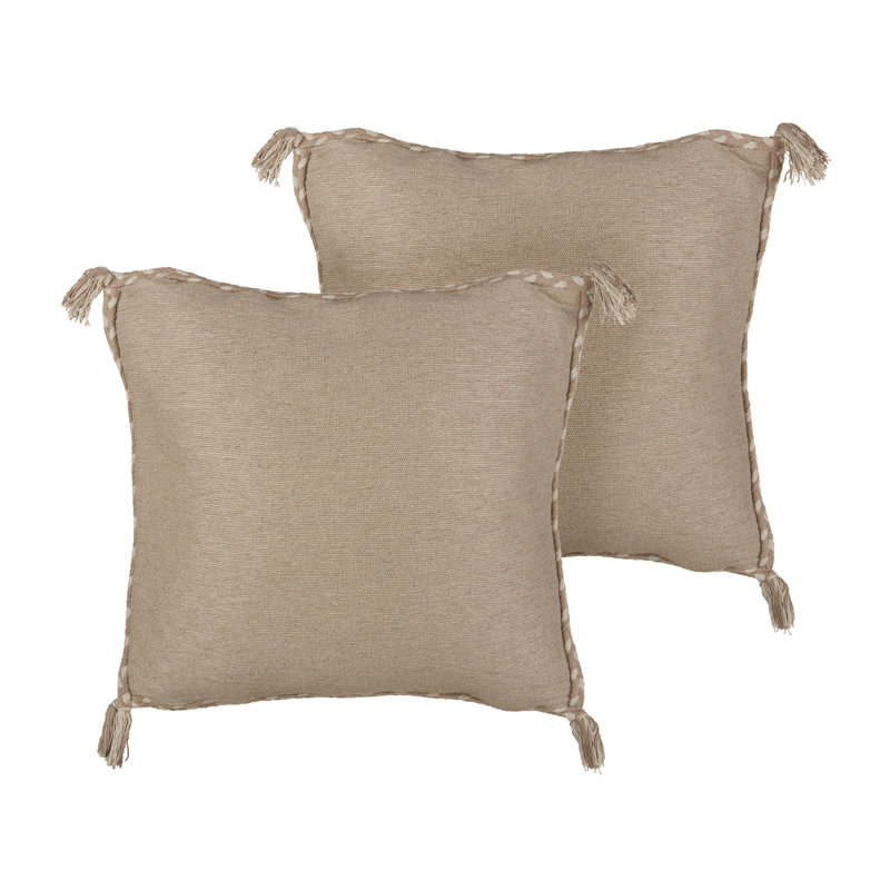 ERIGERON Beige Square Cushion