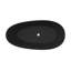 Baignoire de trempage autoportante 59 po. X 30 po. Finition mate à surface solide en pierre Egg Harbor (noir / blanc / gris)-88334940