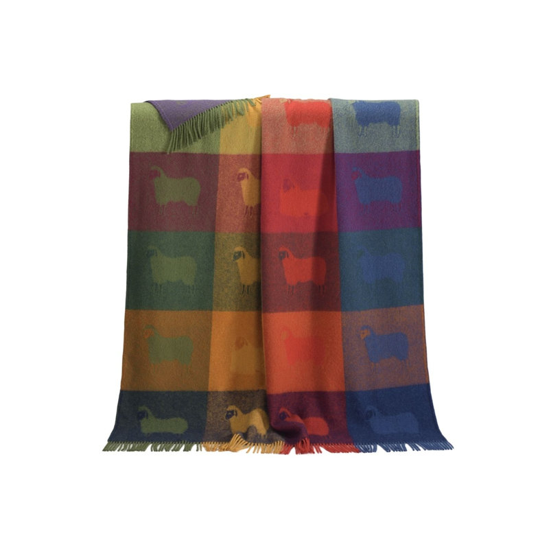 Autumn Sheep Wool Throw