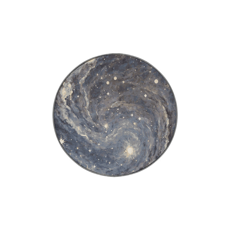 Silky Soft Plush Gray Area Rug, Round 3'