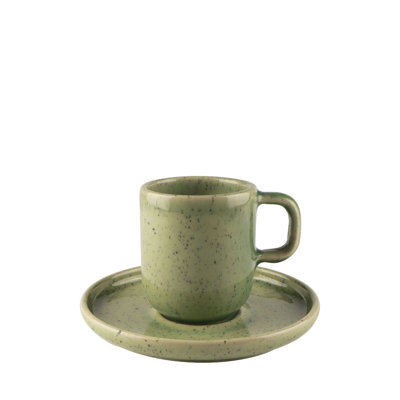 Tasse et soucoupe en grès Uno Speckle 75 ml