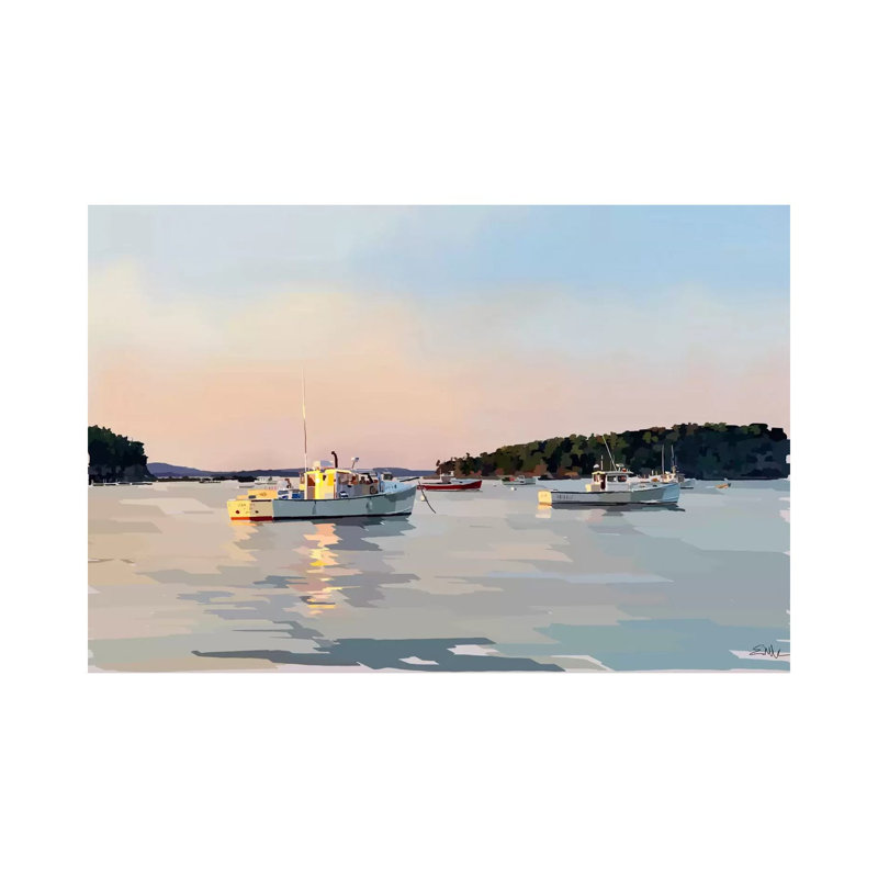 Peaceful Harbor I by Emily Kalina - Wrapped Canvas Gallery-Wrapped Canvas Giclée, 20.32 cm H x 30.48 cm W