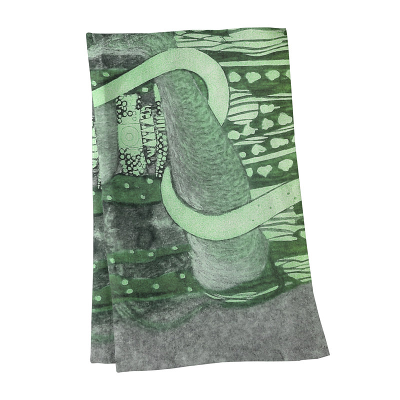 Magaw Tea Towel Kitchen Towel, Cotton Twill, Green