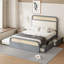 Grand lit plateforme moderne avec lit gigogne et 2 tiroirs-756450237