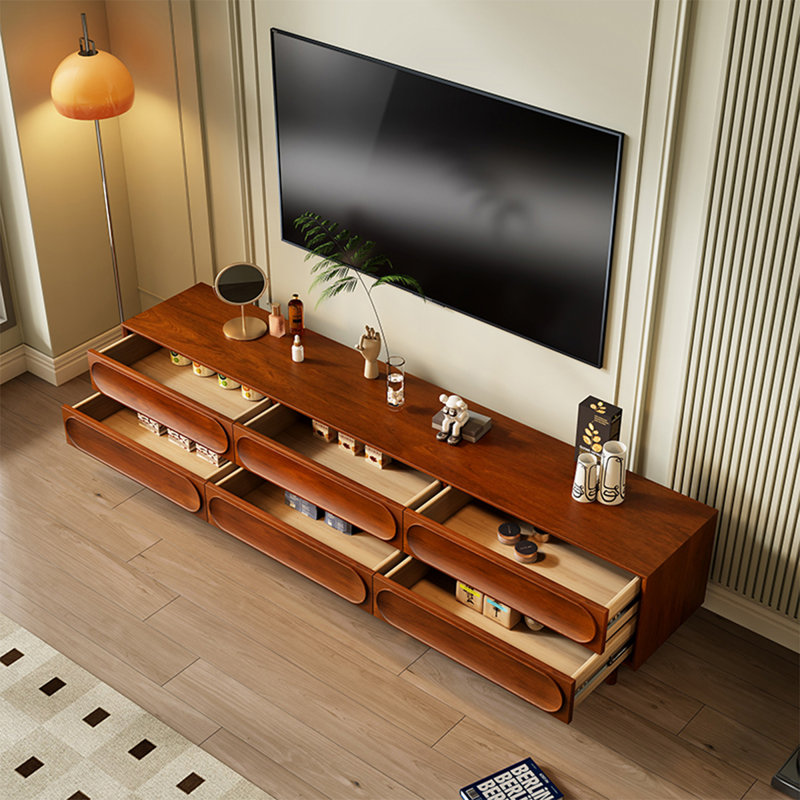 Meuble télé multifonctionnel Mid-Century, H 20,46 po x L 70,86 po x l 15,74 po