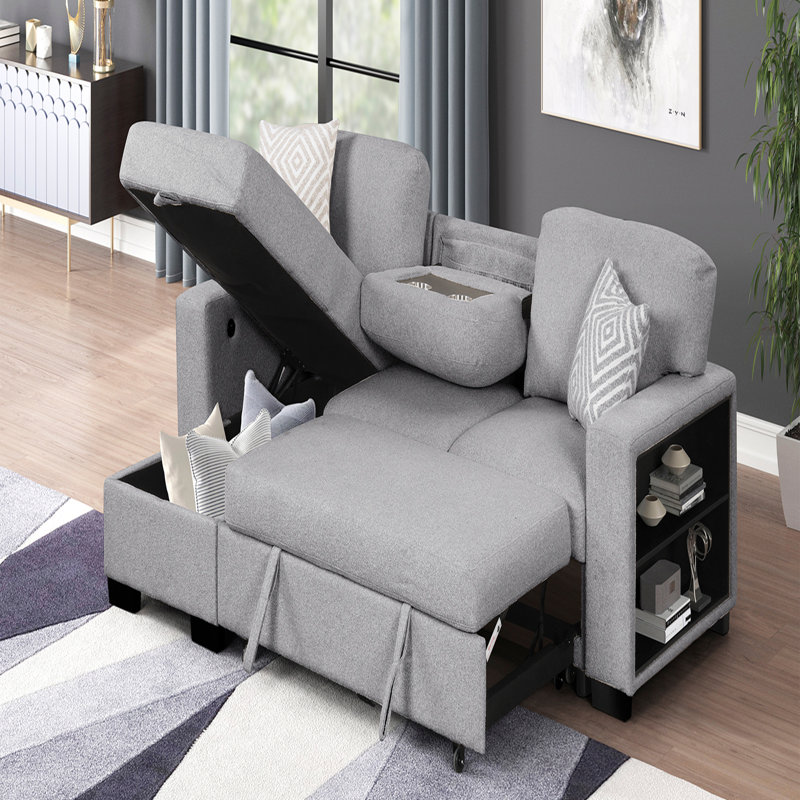 Canapé modulaire de style moderne fabriqué en bois et en velours, Velours gris velours