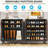 Brown & Black 5-Tier Geometric Shoe Cabinet