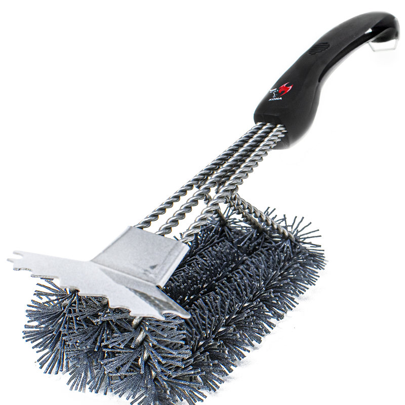 Brosse de nettoyage pour gril avec grattoir