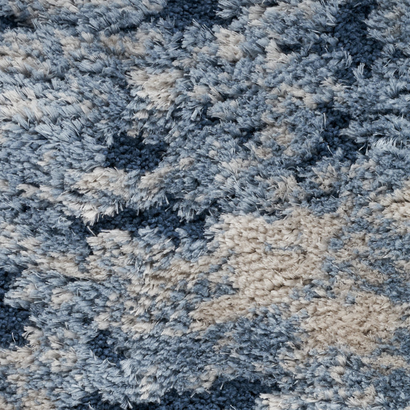 Tapis bleu / ivoire Milsap Dreamy, Rectangle 9 pi x 12 pi